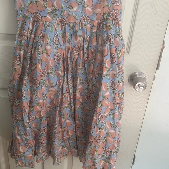 Everly Ace the Dress in Sky Lemons Citrus Blue Sz M A-line - Picture 2 of 12